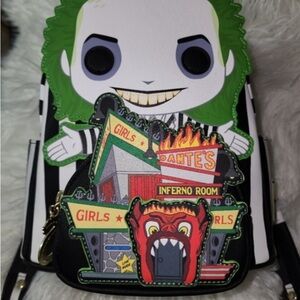 Loungefly Beetlejuice Backpack - Green, Red, Black, White